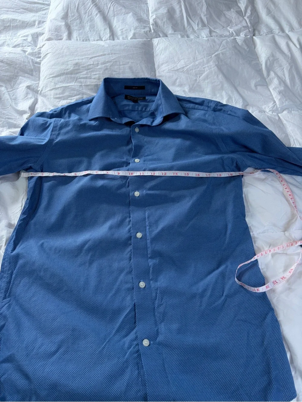 Banana Republic Men's Light Blue Textured Dress Shirt